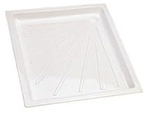 Receveur de douche blanc avec perçage en angle (725 x 685 mm)