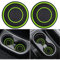 Car Cup Holder Coaster, 2.75 Inch Anti-Slip Shockproof Plastic Insulation Cup Mats Car Coasters Cup Holder Insert Universal Car Accessories Interior for Most Cars, SUV, Truck (Green,2)