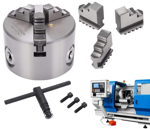Lathe Chuck, 3-Jaw Self-Centering Adapter, 80mm Milling Machine Lathe Chucks, for Router Milling Machine 3D Printer Engraver Woodworking Drilling Workshop Woodworker