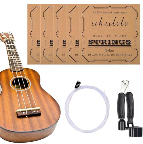 Cuerdas para ukelele 5 juegos universales de nylon duraderas | Accesorios para ukelele barítono Para guitarristas, práctica, luthiers, viajes, escuela y actividades al aire libre