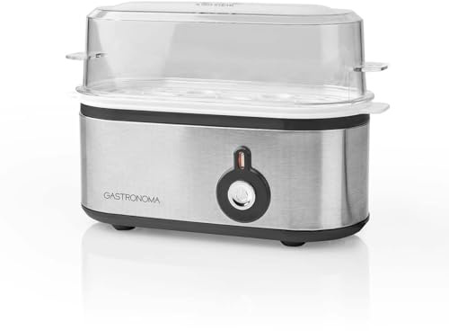 Gastronoma Eierkocher - Eierkocher 3 Eier - Egg Cooker mit Timer - Edelstahl - Silber