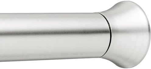 Amazon Basics Verstellbare Duschvorhang-Spannstange, 91 bis 137 cm, Nickel