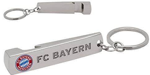 FC Bayern München Schlüsselanhänger - Flaschenöffner - silbern Anhänger Keychain FCB