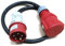 Naka24 223201 CEE Starkstrom Adapter Stecker und Steckdose 16A auf 32A mit Phasenwender, 1000x80x100
