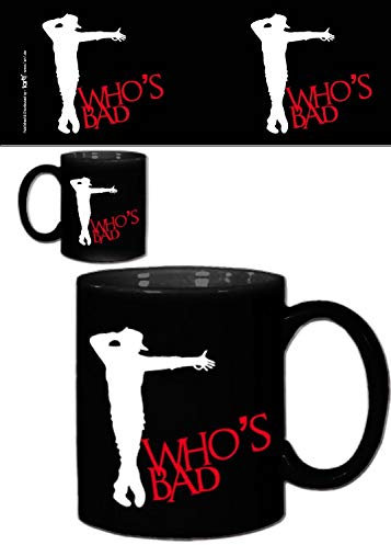 1art1 Musik, King of Pop, Who's Bad Moonwalk Foto-Tasse Kaffeetasse (9x8 cm) + 1x Überraschungs-Sticker