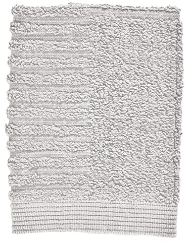 Zone Denmark Classic Waschlappen/kleines Handtuch, 100% Baumwolle, 30 x 30 cm, Soft Grey (Grau)