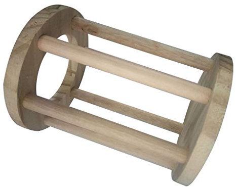 Perfeclan Heuraufe Heutrommel Futterraufe aus Holz für Kaninchen, Meerschweinchen und