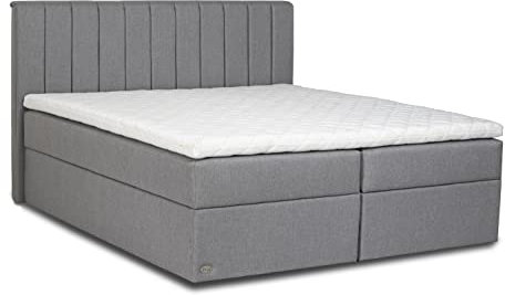 ES Design 08 Antony Boxspringbett Bonnelmatraze mit Visco oder Memory-Topper (180 x 200 cm, mit Visco Topper)