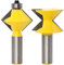 1,27 cm Oberfräsen-Bits, Nutfräser, Schaftformung, 90 Grad, V-Design, Tingue Groove Edge Router Bit für Holzbearbeitungswerkzeug