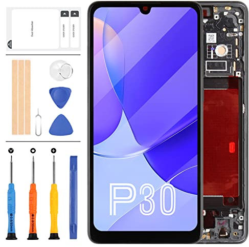 LADYSON Compatible Huawei P30, TFT passend Compatible Huawei P30 ELE-L29 ELE-L09 ELE-AL00, LCD-Display, Touchscreen-Digitalisierer, Montage mit Reparaturwerkzeugen, kein Fingerabdrucksensor