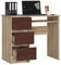 Bureau d'ordinateur avec 3 tiroirs et Un tiroir Coulissant pour Le Clavier. Un Seul Bureau pour Un Ordinateur de Bureau ou Portable.
