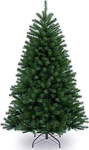 VIROSA 5ft/1.5m Green Artificial Christmas Tree with 430 Virgin PVC Tips | Easy to Assemble | Includes Strong Metal Stand | Xmas Home Decoration Décor