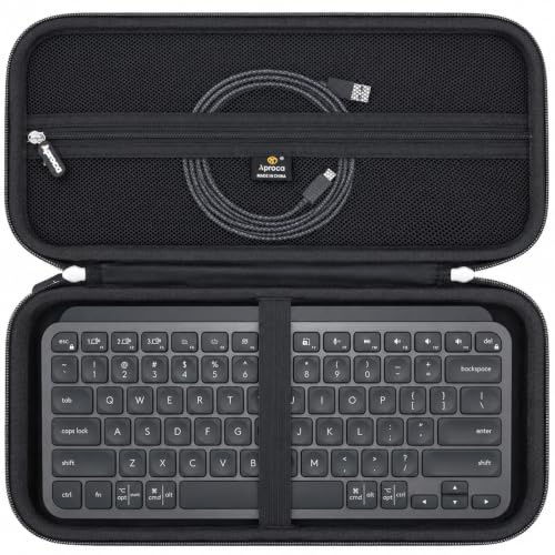 Aproca Custodia rigida da viaggio, per tastiera illuminata wireless wireless Logitech MX Keys Mini Minimalist