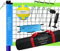 Zdgao Tragbares Volleyball-Netzsystem für den Außenbereich, verstellbare Höhenstöcke mit weichem Volleyballballball, Pumpe, Hammer, Grenzlinie und Tragetasche für Hinterhof, Strand, Rasen