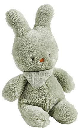 Nattou Kuscheltier Hase aus Polyester, Wegbegleiter ab der Geburt, 33 cm, Vegan, Tipidou, Grün