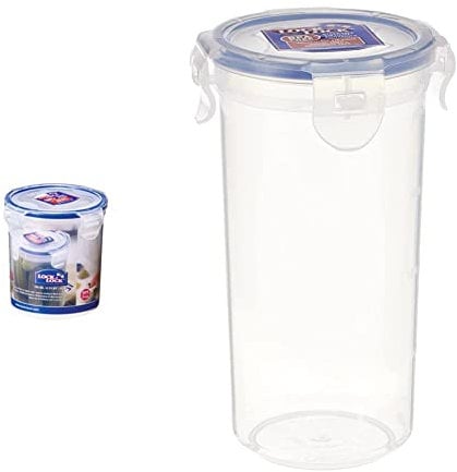 Lock & Lock HPL932D Round Storage Container - Clear/Blue, 700ml & 430ml Round Food Container