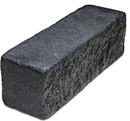 WUEFFE Mattone Pietra Ricostruita 25x8x8 - muri aiuole blocchetti Mattoni Giardino (Grigio Reale, 10 Pezzi)