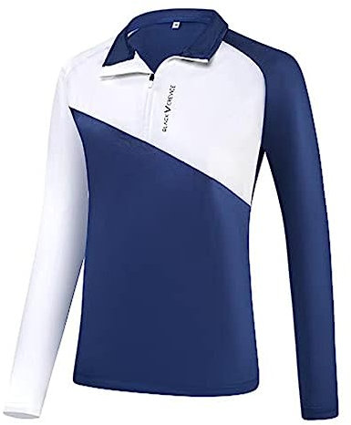 Black Crevice Damen Zipper Funktionsshirt, weiß/Navy, 38