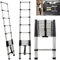 (12.5Ft/3.8M) Telescopic Ladders Multi-Purpose Folding Extension Ladder EN131 Safe Standards Attic Ladder Pull Down with Non Slip Feet Lightweight Ladder for Decorating Painting Walls
