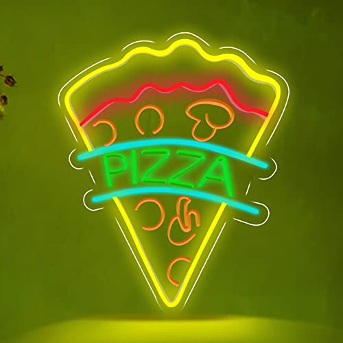 Pizza-Leuchtreklame, Pizza-LED-Wanddekoration, Pizzastück, LED-Schild, benutzerdefinierte Leuchtreklame, Lebensmittel-Neonschild, Pizza-Wandkunst, Küche