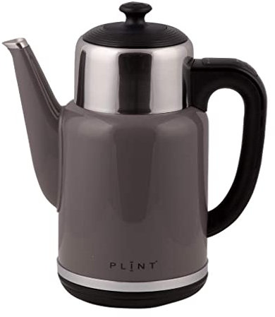 PLINT Almost Black Kettle - 1,7 Litre Capacity - Double Wall Hot Water Kettle for Tea and Coffee - Fast Boil - 1500W Cordless Electric Kettle - BPA Free -Dry Protection - Anti Slip 360° Base Kettle