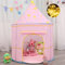 GEIwenle Tente de Jeu pour Enfants avec étoiles Lumineuses tipi Tente de Jeu Château de Princesse Tente pour intérieur et extérieur Maison de Jeu Cadeau d'anniversaire(Rose Lune)