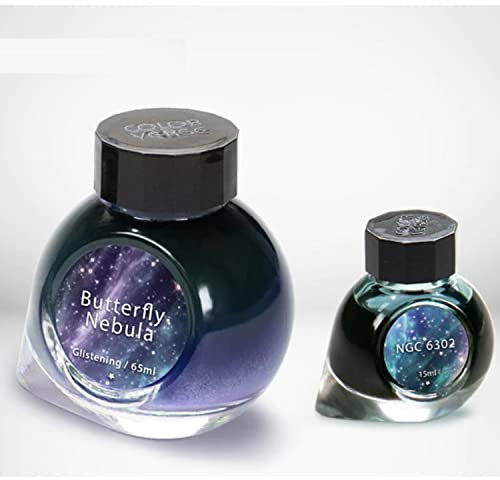 Colorverse Fountain Pen Ink Blue Butterfly Nebula 65ml & NGC 6302 15ml Dye-Based Ink