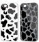 RUMDEY 2 Pack Cute Pattern for iPhone 7/8/SE 2020/SE 2022 4.7 Phone Case, Cow Print Aesthetic Design Clear Cases Soft Silicone Slim TPU Shockproof Protective Fundas for Women Girls,Black&White