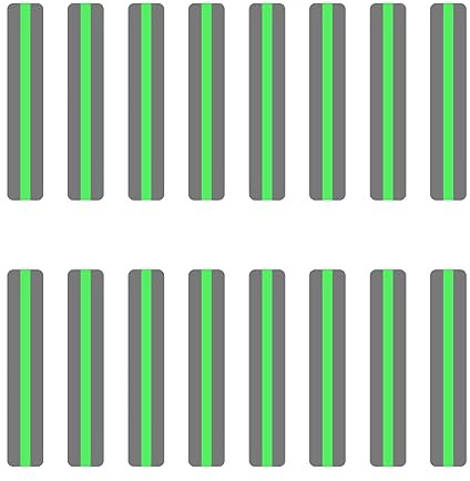 Larcele 16 Pièces Bande de Lecture Guidée Dyslexie, Règle de Lecture de Surbrillance Colorée Règle de Suivi pour Dyslexie Enfants Élèves Lecteurs DDBQ-01 (Vert)