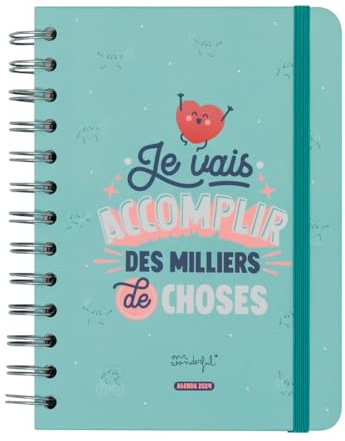 Mr. Wonderful – Agenda Wonder 2024 Wochenkalender – Ich werde Tausende von Dingen erreichen, 22,1 x 2,1 x 15,6 cm