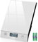Küchenwaage Digital 10KG Küchenwaagen Glas Digitale Waage Wasserdicht Elektronische Haushaltswaage zum Backen, Tara Funktion, Touch-Taste, 1g Genaue - Silber