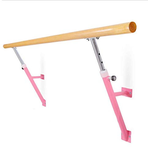 JOuaN An der Wand montierte Ballettstange, Feste Reckstange für die Familienschule, Fitness-Jazz-Tanz-Gymnastik-Ballettstange (Farbe: Rosa, Größe: 1 m) (Rosa 1 m) (Rosa 1 m)