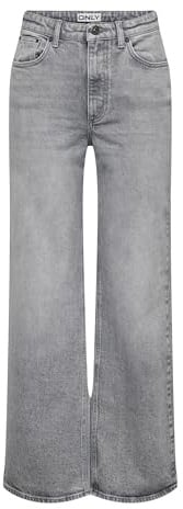 ONLY Female Jeans mit weitem Bein ONLJUICY Hohe Taille Weiter Beinschnitt Jeans
