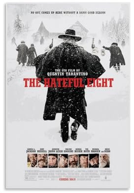 EVMILA The Hateful Eight Movie Poster Dekorative Malerei Leinwand Wandkunst Wohnzimmer Poster Schlafzimmer Malerei,Wandkunst Bilddruck Moderne Familienzimmer Dekor 08x12inch(20x30cm)