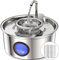 Kittyspout Fontana per Gatti, 3,2 L Fontanella per Gatti Acciaio Inox SUS 304, Finestra Trasparente, Fontanella Gatto 2 In 1 con Ciotola Rimovibile, Incluso 3 Filtri Ai Carboni Attivi