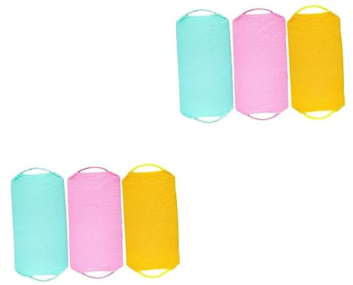2 Juegos de Paños Exfoliantes para Limpieza de Baño Toallas de Baño Estropajos para Gel de 3 Unidades