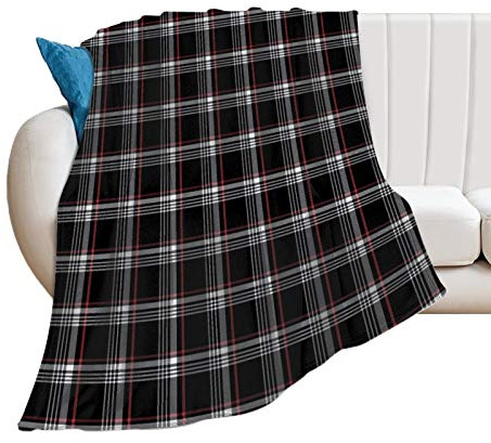 fifbird Flanell-Fleece-Überwurfdecke, Golf-Gti-Karo-Muster, leicht, für drinnen und draußen, knitterfrei, Bettdecke für Damen und Herren, 152,4 x 127 cm, BLANKET58S