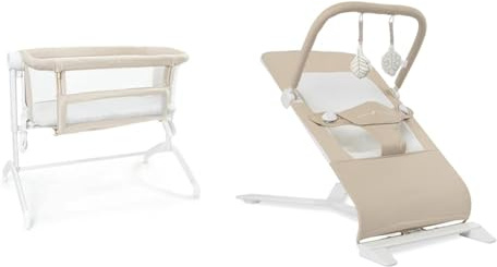 Baby Delight Beside Me Wink Bassinet & Alpine Deluxe Portable Bouncer | Bedside Sleeper with 7 Height Adjustments & 3 Recline Positions