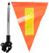 Anneome Adjustable Height Wheelchair Safety Flag Pole 1.2m-20cm Golf Cart Reflective Telescopic Triangle Flag Stroller Flag