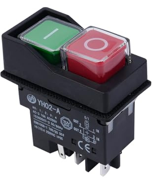Namvo Interruptor de Encendido/Apagado Interruptor electromagnético Impermeable para Mezclador de hormigón eléctrico Belle Minimix 240V