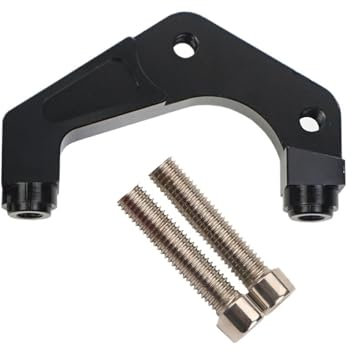 JUANZD Adattatore da 82 mm for pinza freno, supporto for pinza radiale for moto, for scooter Rsz Jog Force Rpm Adelin Adl01(Black 200mnm bolts)