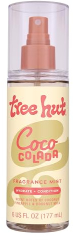 Tree Hut Coco Colada Hair & Body Mist, Hydrating & Alcohol-Free Body Spray, Summer Scent, Fragrance with Coconut and Pineaple Notes, 6 Fl Oz.