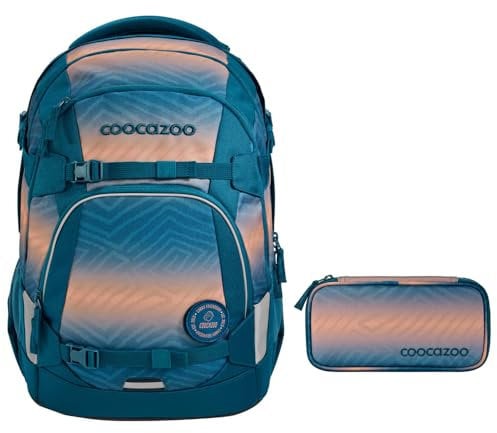 coocazoo MATE Schulrucksack-Set 2tlg inkl. Schlamperbox (Pacific Tribes)