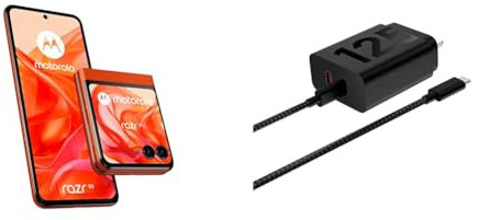 Motorola Razr 50 Orange + 125W charger dual port