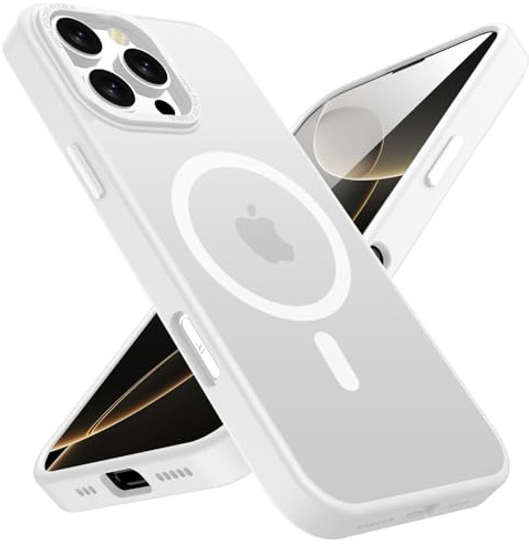 KPPIT for iPhone 16 Pro case Compatible with MagSafe,Transparent | Compatible with MagSafe,Translucent Matte,Slim Shockproof
