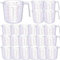 24 Pcs Plastic Measuring Cup Clear Measuring Mug with Spout and Handle Grip 1000 Ml, 4 Cup Capacity Clear Graduated Pitcher for Kitchen Flour Water Liquids