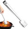 Stainless Steel BBQ Tongs, Grill Flipping Tongs, Portable Kitchen Tools, Sturdy Medium Square Head Clamp, Perfect for Barbecues & Kitchens, 8.66 x 1.38 Inches