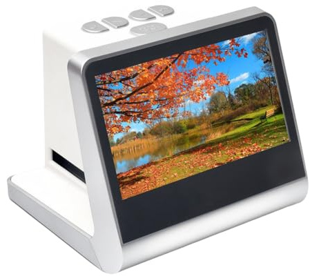 Pesderty 22MP Pixel 5 HD-Bildschirm Film Foto Dia 22MP Filmscanner mit 5 Bildschirm Monochrom-Scanner Digital Konverter Kopierer EU-Stecker
