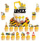 28 Stück Baustelle Cake Topper, Kuchen Deko Bagger, Happy Birthday Cake Topper, Tortendeko Geburstagstorte, Cupcake Toppers Kuchen Deko für Junge Mädchen Kinder Geburtstag Party Dekorationen