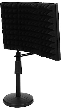 BESPORTBLE Mikrofon-isolationsschild Mini Tragbar Faltbar Schallschutzplatte Schwarz Schalldämmung Für Studio Podcast Heimaufnahme Verbessert Klangqualität Und Nebengeräusche